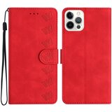INORCO DIERFENG DF-03 PU usnjena torbica za iPhone 13 Pro 6.1 inch, zaščitni ovitek za telefon s stojalom za denarnico z vtisnjenimi črtami, (22036606) Cene