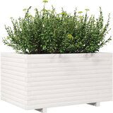 vidaXL Vrtna sadilica bijela 90x60x49,5 cm od masivne borovine | shoptok.hr