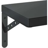  Zidne police 2 kom 100 x 23 5 cm crne nehrđajući čelik | shoptok.hr