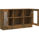  Vitrina boja dimljenog hrasta 120 x 30,5 x 70 cm drvena | Eponuda.com