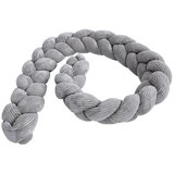 MeowBaby Sivi kordurojni branik za dječji krevetić 200 cm - | shoptok.hr