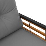 Drvena klupska klupa s jastukom Svijetlo siva 114 x 55 x 77 cm | shoptok.hr
