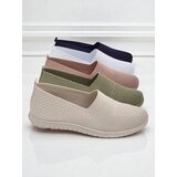 Resti Beige Callista women's slip-ons - lightweight fabric shoes with flat soles | Shoptok.si