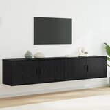  Zidni TV ormar set Zidne 2 pcs Crni hrast 100 x 34,5 x 40 cm | shoptok.hr