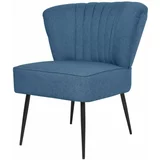 Koktel stolica od tkanine plava
