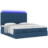  Ottoman krevet s madracima i LED diodama plavi 160x200 cm tkanina | Eponuda.ba