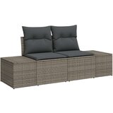  Vrtna garnitura - 4-dijelni set vrtnih sofa s Jastučićima Siva Poli Ratan | shoptok.hr