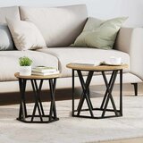  Bocni stol 2 pcs Umjetnički hrast Inženjerska drva i čelik | shoptok.hr