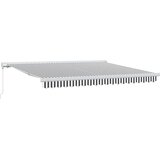 Tenda na uvlačenje antracit-bijela 4x3 m od tkanine i aluminija | shoptok.hr