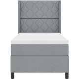 Box Spring Krevet s Madracem svijetlosive boje 90 x 200 cm tkanina | shoptok.hr