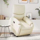 Maison Chic masažni naslanjač - Relax naslanjač s funkcijo vstajanja krem umetno usnje, (22062085) | Shoptok.si