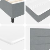 Box Spring Krevet s Madracem Svjetlosiva 200x200 cm Tkanina | shoptok.hr