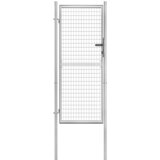  Vrtna vrata od pocinčanog čelika 100x200 cm srebrne boje | shoptok.hr