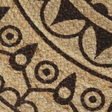  Ručno rađeni tepih od jute s tamnosmeđim uzorkom 150 cm | shoptok.hr