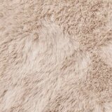  Faux Rabbit Fur Rug Olite Sivo-smeđa Ø 100 cm Poliester | shoptok.hr
