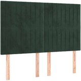  Posteljno vzglavje 4 kosa temno zelen 72x5x78/88 cm žamet, (20936242) | Shoptok.si