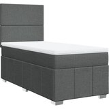  Krevet s oprugama i madracem tamnosivi 90 x 190 cm od tkanine | shoptok.hr