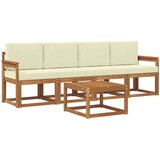  Set vanjskih sofa s jastukom 5 pcs Prirodna i krem | Eponuda.ba