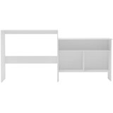 Barski stol s 2 stolne ploče bijeli 130 x 40 x 120 cm | Eponuda.ba