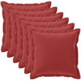  Presvlaka za jastuk 6 kom. HOUTEN Vinska crvena 80 x 80 cm | shoptok.hr