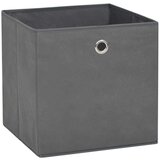 vidaXL Škatle 4 kosi netkano blago 28x28x28 cm sive | Shoptok.si