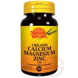 Natural Wealth helirani kalcijum-magnezijum-cink 100 tableta Cene