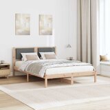  Krevetna konstrukcija s uzglavljem Tamno siva 135 x 190 cm | shoptok.hr