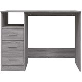 vidaXL Pisalna miza s predali siva sonoma 102x50x76 cm inženirski les | Shoptok.si