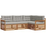  Set vanjskih sofa 4 kom. Prirodna i svijetlo siva | shoptok.hr