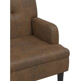  Klupa s naslonom smeđa 112 x 65,5 x 75 cm umjetna brušena koža | shoptok.hr
