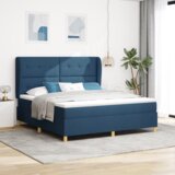 Plavi Modra Box Spring Postelja z Matracem 180x200 cm Tkanina, (22051390) Cene
