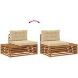  Set vanjskih sofa s jastukom Prirodna i bež 203,5 x 83 x 73 cm | Eponuda.com