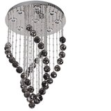  LED kristalno plafonsko svetlo NAURU LED/30W/230V prečnik 40 cm hrom/crna + daljinski upravljač | Eponuda.com