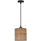 Candellux Lighting Svetlo rjava viseča svetilka s senčnikom iz ratana ø 15 cm Legno – Cene