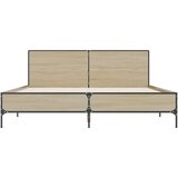  Okvir kreveta boja hrasta 120x200 cm konstruirano drvo i metal | shoptok.hr