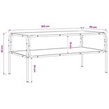  Bocni stol Hrast artisan 100 x 50 x 46 cm Konstruirano drvo - Hrast artisan 51 x 50 x 45 cm | shoptok.hr