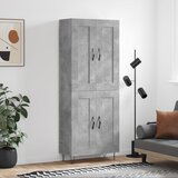 vidaXL Visoka komoda siva betona 69,5x34x180 cm od konstruiranog drva Cijene