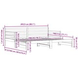  Dnevni krevet na razvlačenje 80 x 200 cm od masivne borovine | shoptok.hr