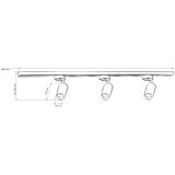 SPOT lampa za šinski sistem PARIS 3xGU10/10W/230V + 1 m šinski sistem | Eponuda.com