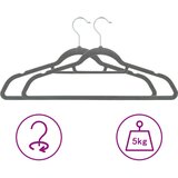 vidaXL 50-dijelni set vješalica za odjeću protuklizni sivi baršunasti | shoptok.hr