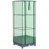 Maison Chic Visoka greda - Greda - Cvetlični Lonec s prevleko za rastlinjak videz ratana 40x40x123 cm, (21788915) | Shoptok.si