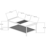 Woody Fashion Sto za dnevnu sobu Mata Atlantic Pine Black | ePonuda.com