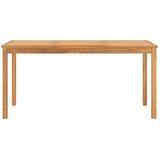  5-dijelni vrtni blagovaonski set od masivne tikovine Smeđa Dužina stola 160 cm | shoptok.hr