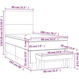  Okvir kreveta s oprugama i madrac svjetlosivi 80x200cm tkanina | shoptok.hr