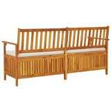 vidaXL Klupa za pohranu s jastukom 170 cm od masivnog bagremovog drva | shoptok.hr
