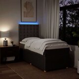 vidaXL Box spring postelja z vzmetnico temno rjava 100x200 cm blago, (21305069) | Shoptok.si