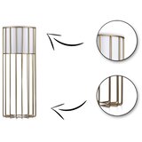 Metalna saksija LOFT 55x20 cm zlatna/bela | Eponuda.com