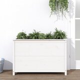 vidaXL Vrtna visoka greda bela 119,5x40x78 cm trdna borovina Cene