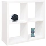  Polica Cubo, 4 pregrade, bela | ePonuda.com