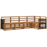 vidaXL Kotna sedežna garnitura 4 pcs Naravna Masiven les akacije, (5000283759) | Shoptok.si
